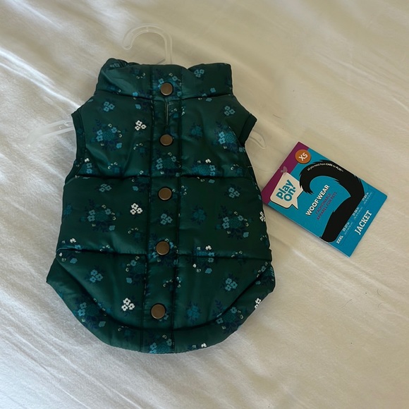 Play on dog vest puffer jacket floral - Picture 1 of 3